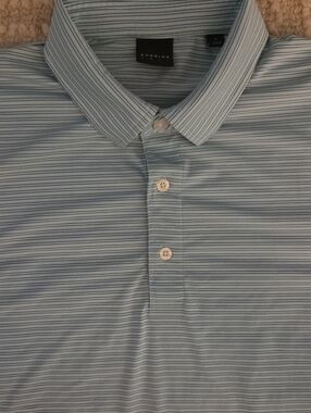 Dunning Golf Men's Striped Performance Polo Shirt Size S